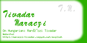 tivadar maraczi business card